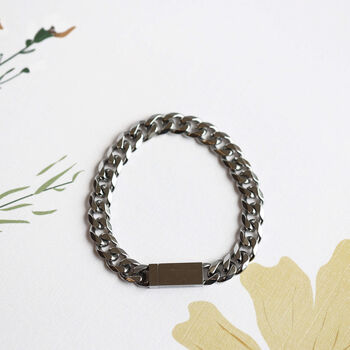 Chunky Boyfriend Style Magnetic Curb Chain Bracelet, 8 of 11
