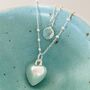 Silver Plated Crystal And Heart Layered Necklace, thumbnail 1 of 7