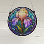 Iris Stained Glass Effect Suncatcher, thumbnail 1 of 5