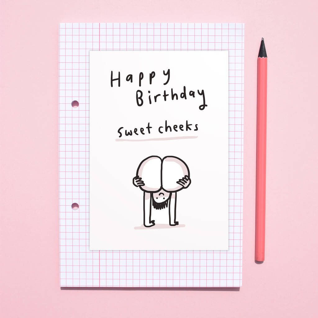 Sweet Cheeks Birthday Card, 1 of 2