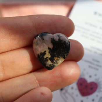 Rhodonite Crystal Heart For Love And Compassion, 3 of 10
