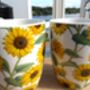 Set Of Four China Aspen Mugs In Sunflower Design, thumbnail 7 of 12