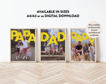 Personalised Modern Grandad Photo Print, 5 of 5