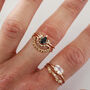Alina 9 Ct Gold Pear Sapphire And Diamond Ring, thumbnail 3 of 5