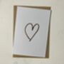 Handprinted Heart Foil Card, thumbnail 3 of 3