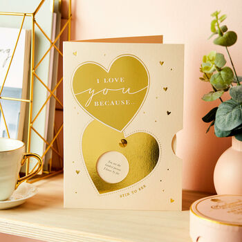 ‘I Love You Because’ Reveal Messages Card, 3 of 7