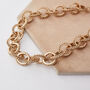 Textured Link Chain Statement Necklace, thumbnail 2 of 3