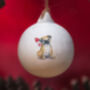 Pug Ceramic Round Bauble, thumbnail 1 of 5