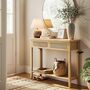 Console Table Boho Style Two Drawers Hallway Table, thumbnail 1 of 6