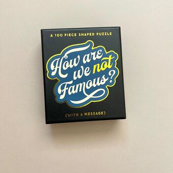 'How Are We Not Famous?' 100 Piece Shaped Jigsaw Puzzle, 3 of 4