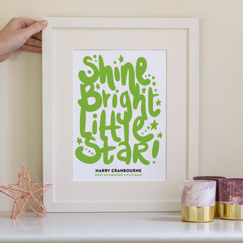 Shine Bright Childrens Personalised Print, 2 of 8