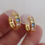 Pastel Stone Textured Hoop Earrings, thumbnail 1 of 8