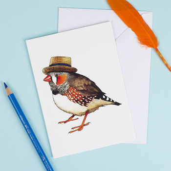 Birds In Hats A6 Greetings Card Set, 10 of 10
