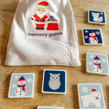 Santa Themed Memory Game Toddler Christmas Gift, 2 of 2