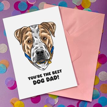Custom Staffordshire Bull Terrier Birthday Card, 10 of 12