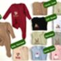 Christmas Designs Personalised Baby Zip Sleepsuit | Baby Onesie, thumbnail 2 of 7