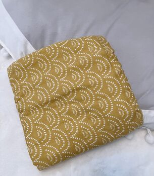 New Baby Gift, Extra Large Mustard Colour Muslin, 3 of 4