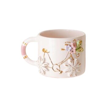 Handmade Floral Ceramic Mug With Gold Details, 2 of 2