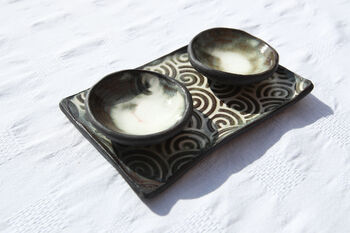 Salt And Pepper / Dip, Soy, Sauce Dishes With Tray, 12 of 12