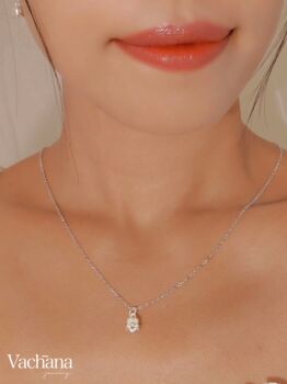 Vachana Sterling Silver Lilly Of The Valley Necklace, 6 of 8