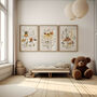 Woodland Garden Prints, Set Of Three, Whimsical Nursery Art With Snail, Frog And Ladybug, thumbnail 1 of 2