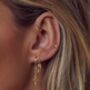 Zoe Triple Crystal Stud Earrings Gold Plated, thumbnail 3 of 3
