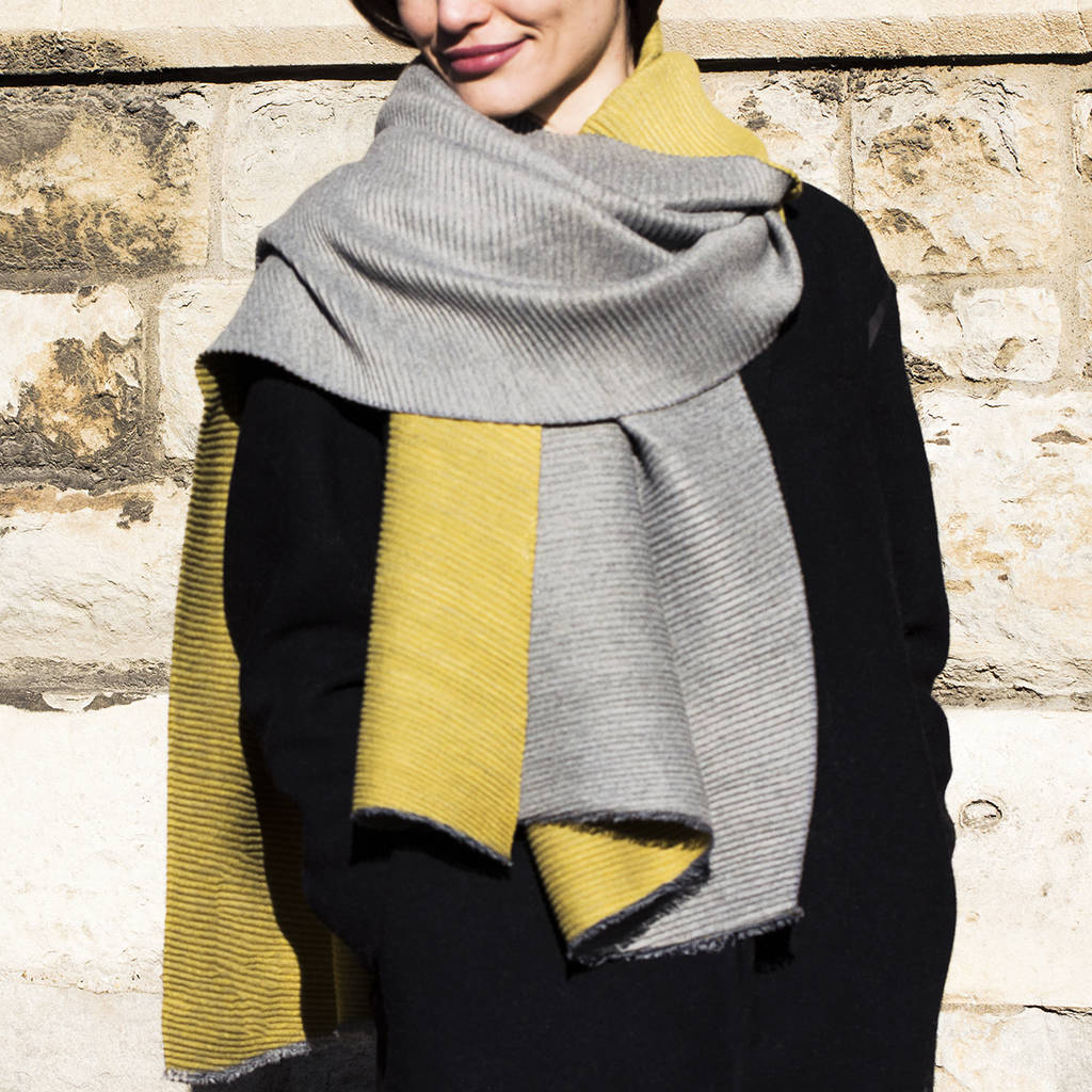 Personalised Pleated Cashmere And Modal Scarf Shawl, 1 of 12
