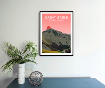 Great Gable Lake District Peak Art Print, 4 of 4