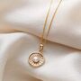 9ct Gold Pearl Sunburst Charm Necklace, thumbnail 1 of 3