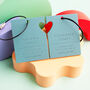 Personalised Classic Couples Heart Luggage Tag Set, thumbnail 2 of 4