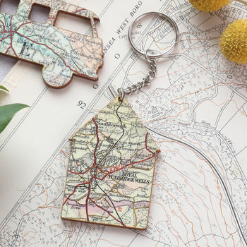 Personalised Map Location House Keyring, 3 of 3