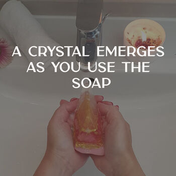 Rose Crystal Soap Gift For Her / Surprise In A Soap With Genuine Gemstone Inside / Christmas Gifts, 3 of 12