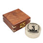 Personalised 3rd Leather Anniversary Signature Sundial Compass, thumbnail 2 of 9