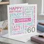 Personalised 60th Birthday Card, thumbnail 3 of 5