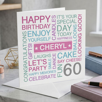 Personalised 60th Birthday Card, 3 of 5
