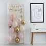 Pink And Gold Happy Birthday Balloon Door Kit, thumbnail 1 of 3