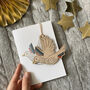 Peace Christmas Card With Removable Wooden Decoration, thumbnail 1 of 3