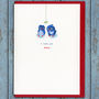 Personalised Christmas Card With Mistletoe Or Heart, thumbnail 1 of 8