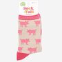 Women's Pig Print Bamboo Socks, thumbnail 4 of 4