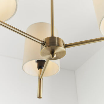 Three Light Shaded Chandelier, 6 of 12