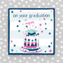 On Your Graduation Card Cake Theme Blue/Pink, thumbnail 2 of 3