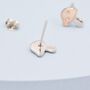 Dotted Mushroom Stud Earrings In Sterling Silver, thumbnail 5 of 11