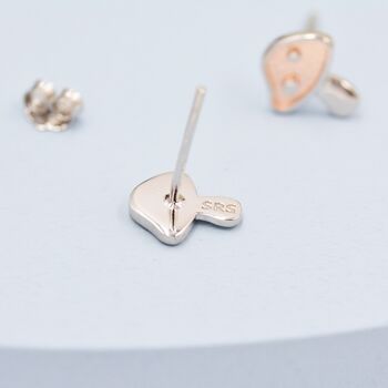 Dotted Mushroom Stud Earrings In Sterling Silver, 5 of 11