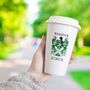 White Thermal Ceramic Travel Mug With Coat Of Arms, thumbnail 4 of 9