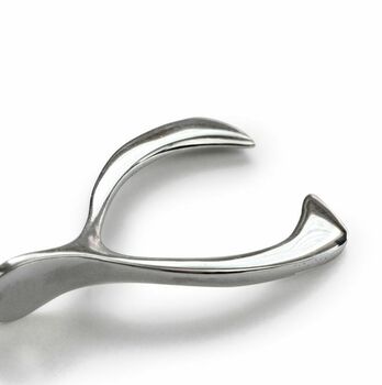 Lucky Wishbone Sterling Silver 21st Keyring Gift, 3 of 5