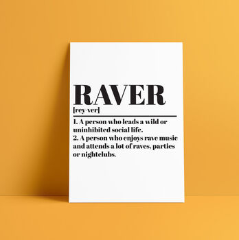 'Definition: Raver' Print, 4 of 4