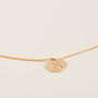 Double Sided Solid Gold Disc Initial Necklace, thumbnail 8 of 11