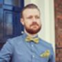 Mens Lime Yellow Floral Ready Tied Adjustable Bow Tie, thumbnail 4 of 6