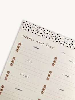 A4 Weekly Meal Planner Pad With Tear Off Shopping List, 3 of 4