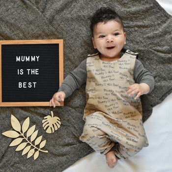 'Mummy Is The Best' Print Children's Dungarees, 5 of 11